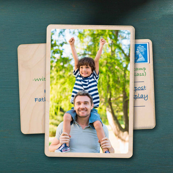 custom wooden father's day card the wooden postcard company