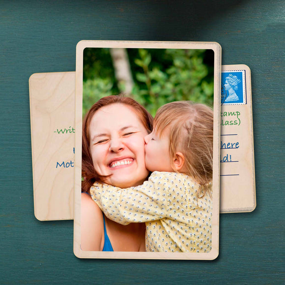 Custom wooden mother's day card the wooden postcard company